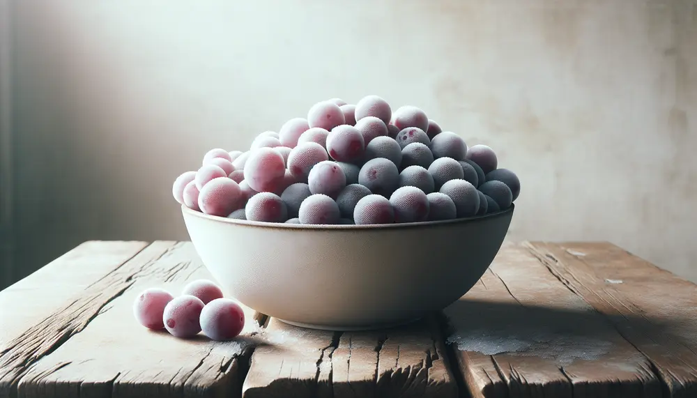 Eisige Weintrauben als gesunde Snackalternative