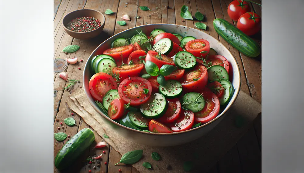 Leicht und frisch: Tomatensalat in veganer Variante